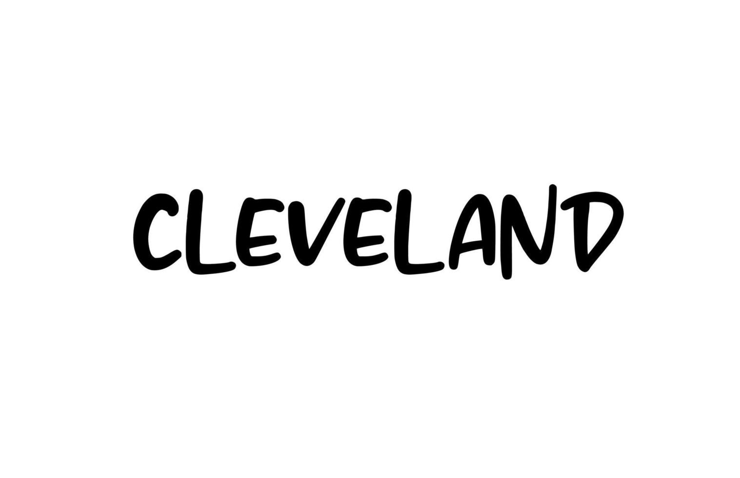 cleveland city handschriftliche typografie worttext handbeschriftung. moderner kalligraphietext. schwarze Farbe vektor