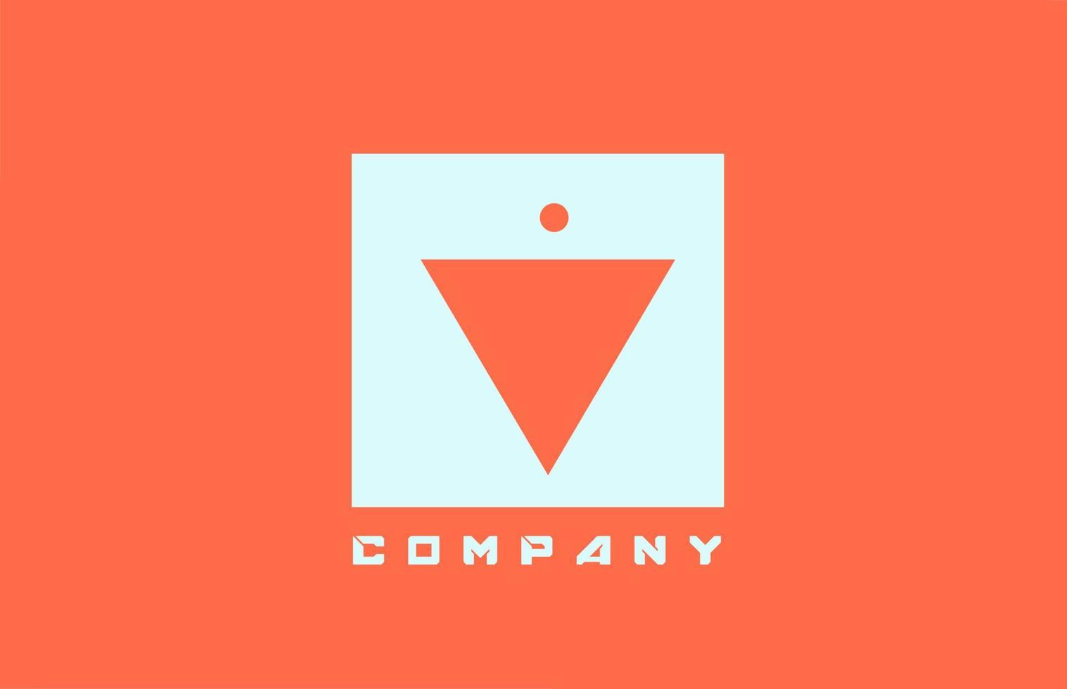 Weiß-Orange-V-Alphabet-Logo-Symbol für Unternehmen und Unternehmen mit Punktdesign vektor