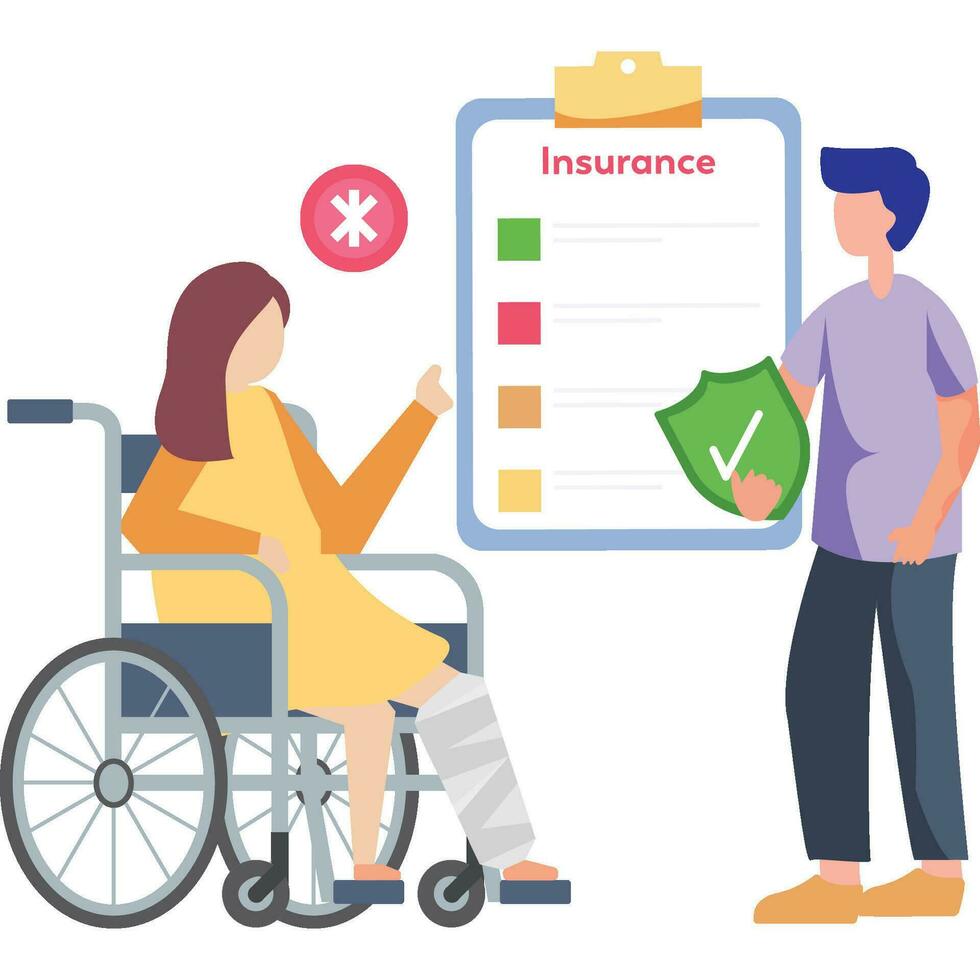 Behinderung Versicherung Illustration welche können leicht bearbeiten und ändern vektor