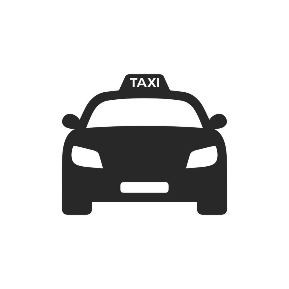 taxi ikon. taxi bil silhuett ikon vektor illustration.