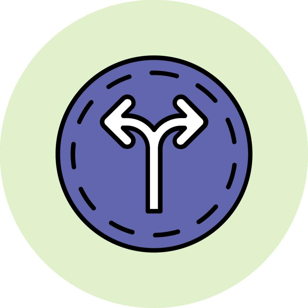 zwei Weg Vektor Symbol