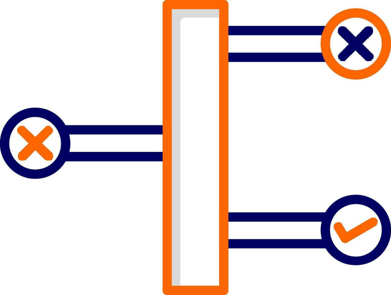 Vektorsymbol für die Entscheidungsfindung vektor