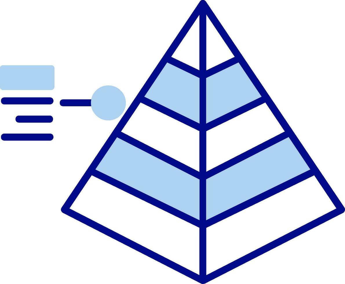 Pyramide Linie gefüllt Symbol vektor