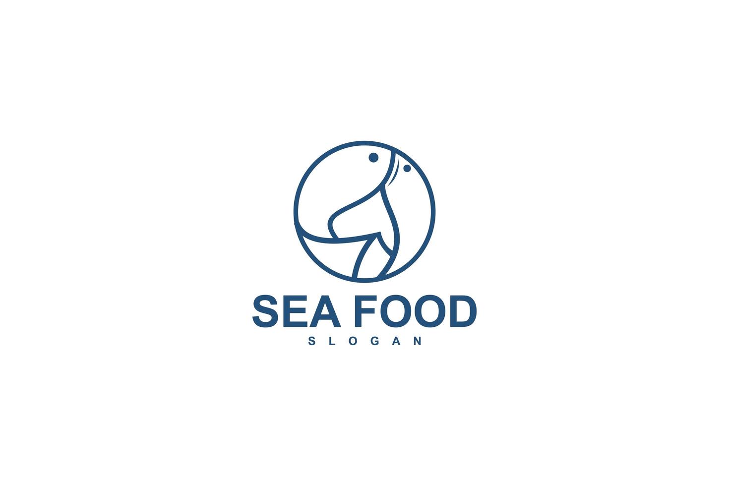 Meeresfrüchte-Logo-Vorlagen-Design-Vektor-Symbol-Illustration vektor