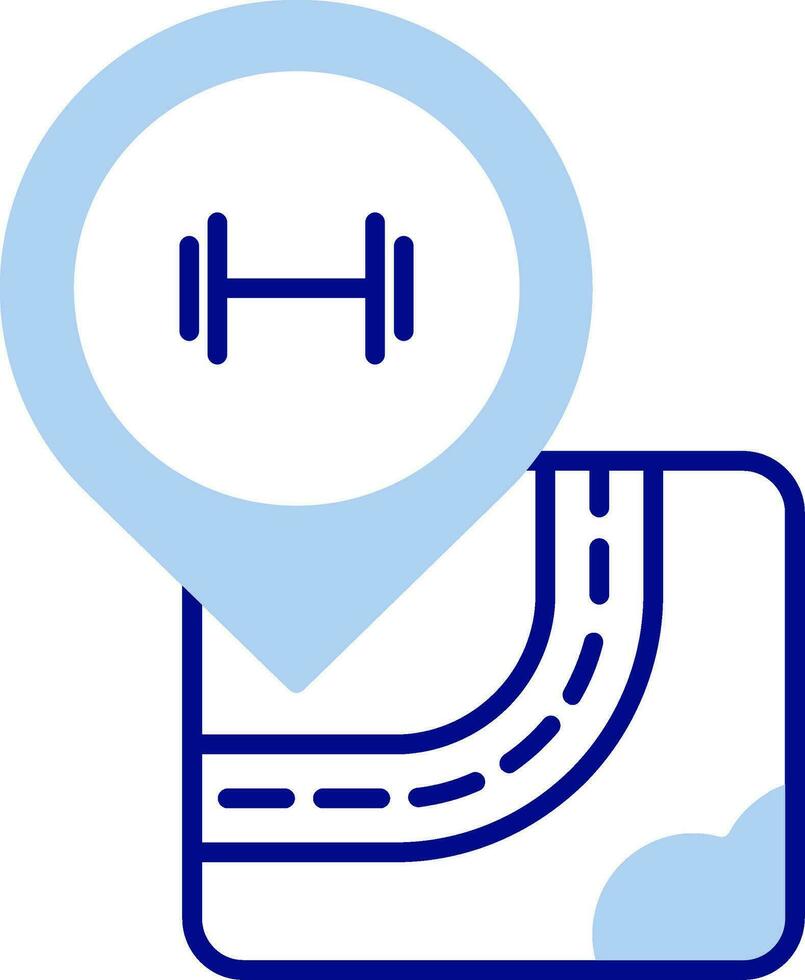 Fitness-Linie gefülltes Symbol vektor