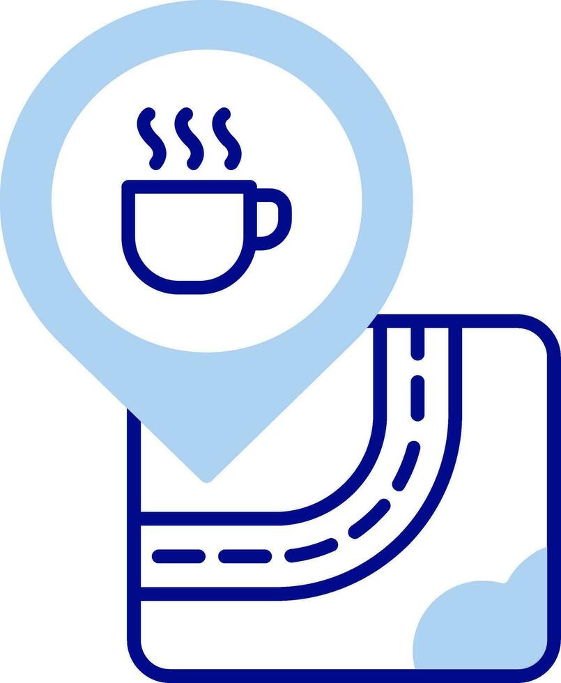 Kaffeelinie gefülltes Symbol vektor