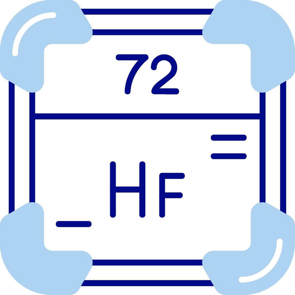 Hafnium Linie gefüllt Symbol vektor