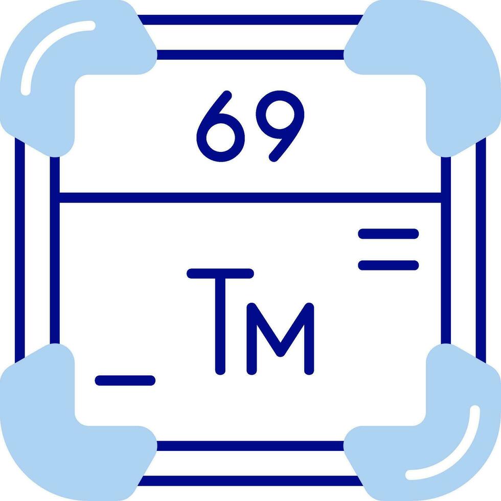 Thulium Linie gefüllt Symbol vektor
