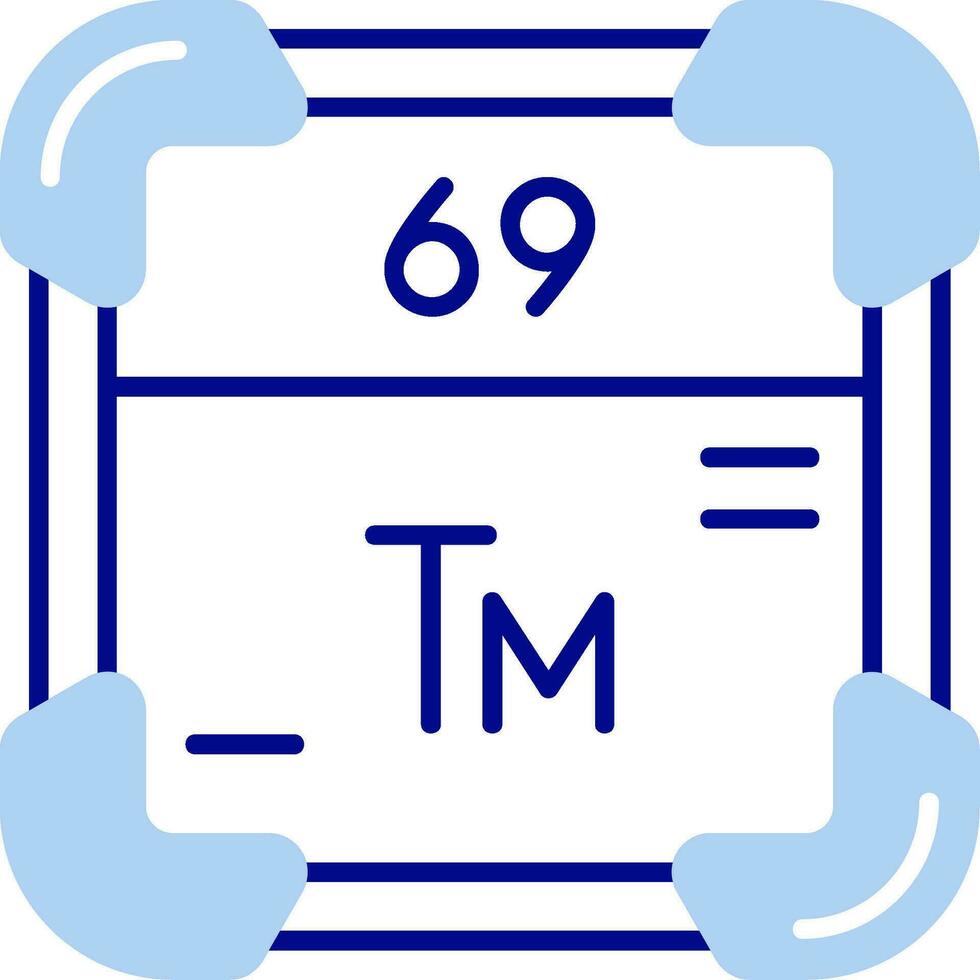 thulium linje fylld ikon vektor