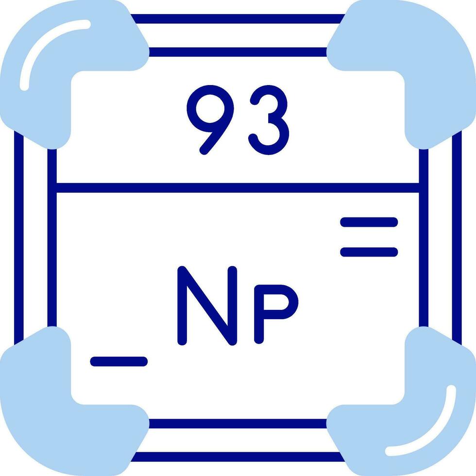 Neptunium Linie gefüllt Symbol vektor