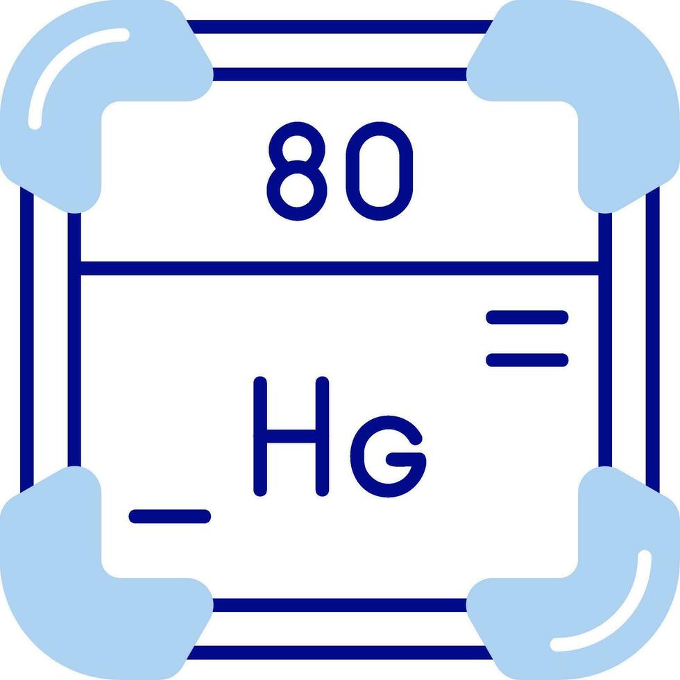 Merkur Linie gefüllt Symbol vektor