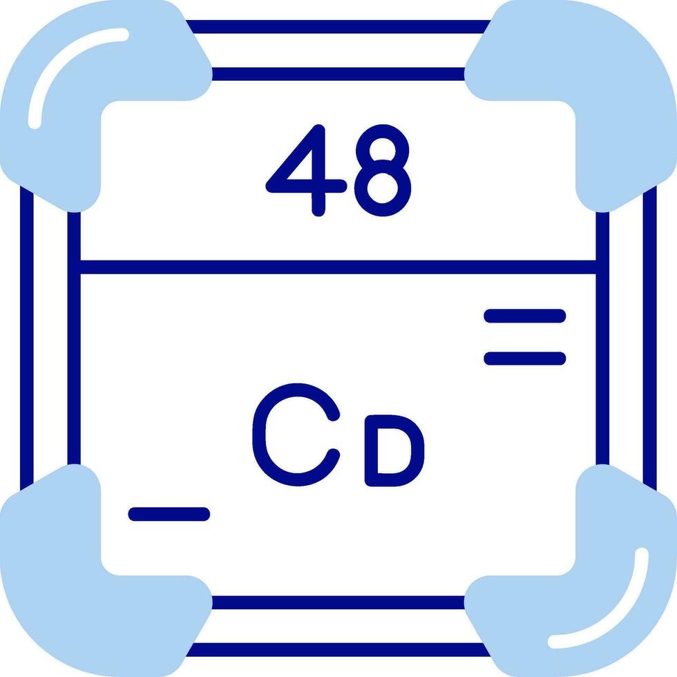 Cadmium Linie gefüllt Symbol vektor