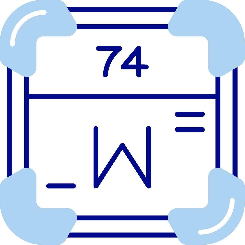 Wolfram Linie gefüllt Symbol vektor