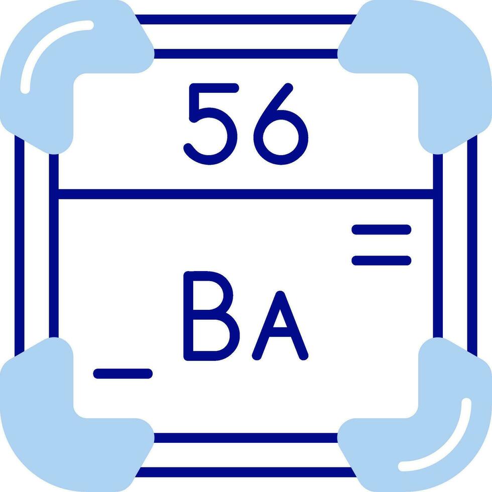 Barium Linie gefüllt Symbol vektor
