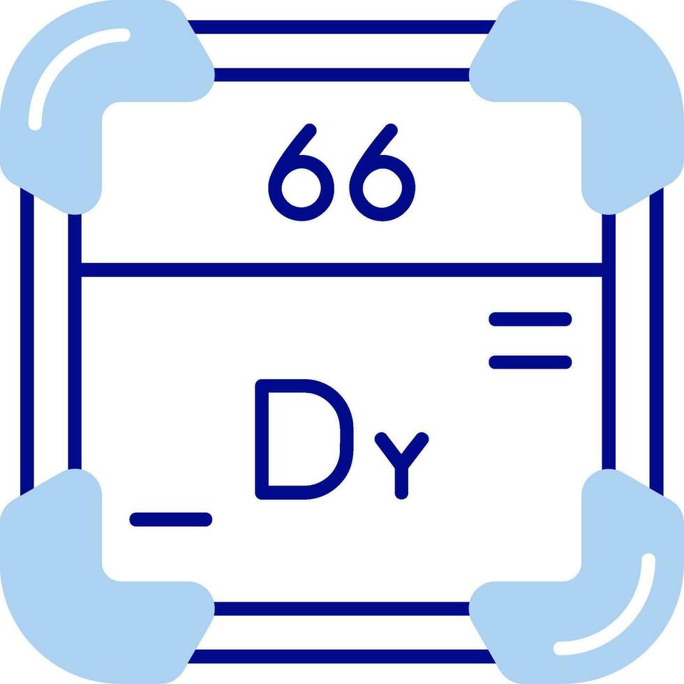 dysprosium linje fylld ikon vektor