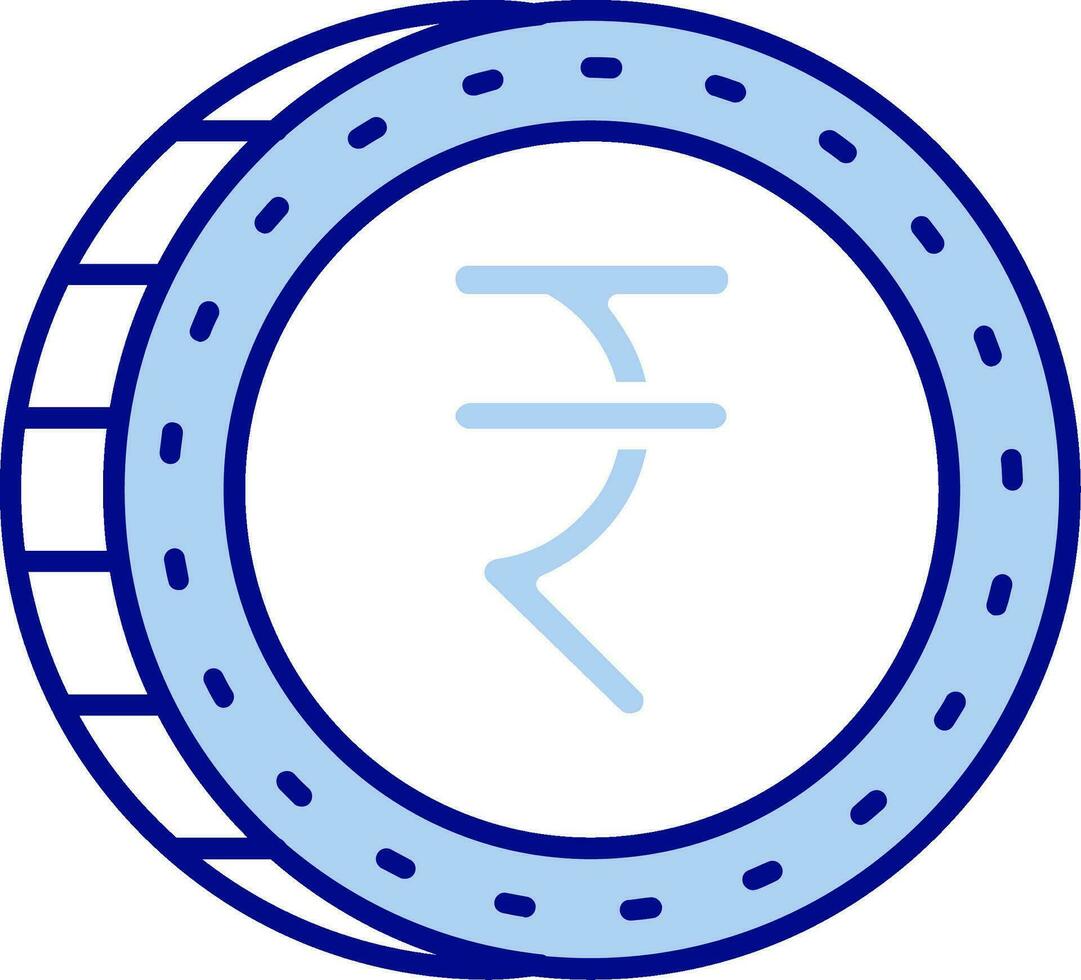 Rupee Linie gefüllt Symbol vektor