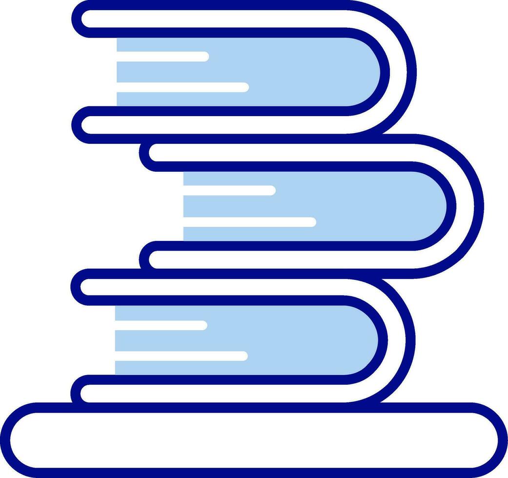 böcker linje fylld ikon vektor
