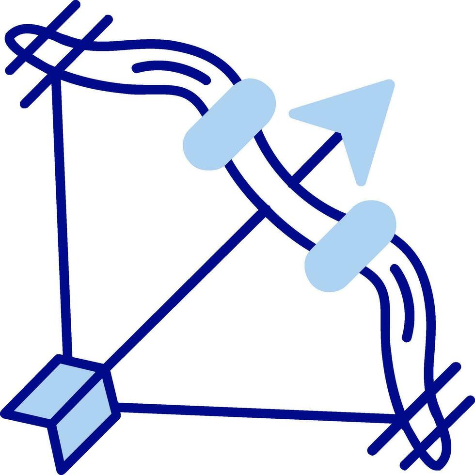 Bogenschütze Linie gefüllt Symbol vektor