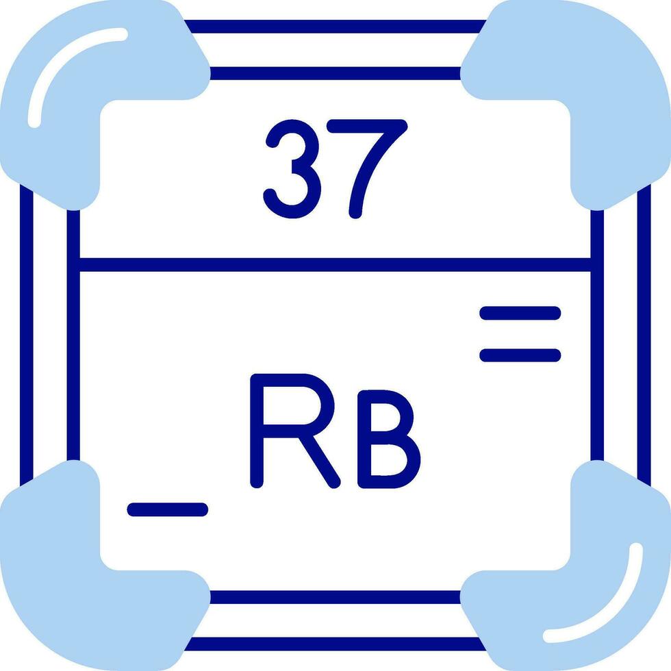 Rubidium Linie gefüllt Symbol vektor