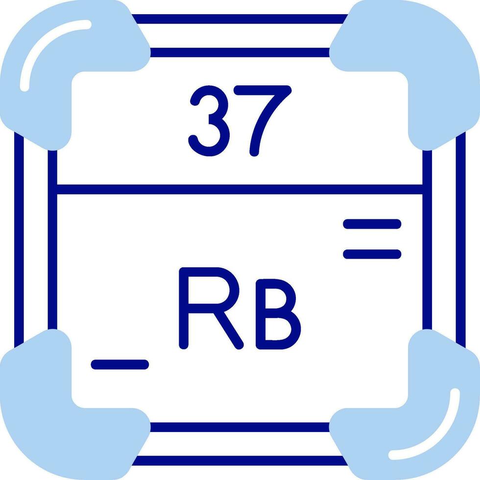 rubidium linje fylld ikon vektor