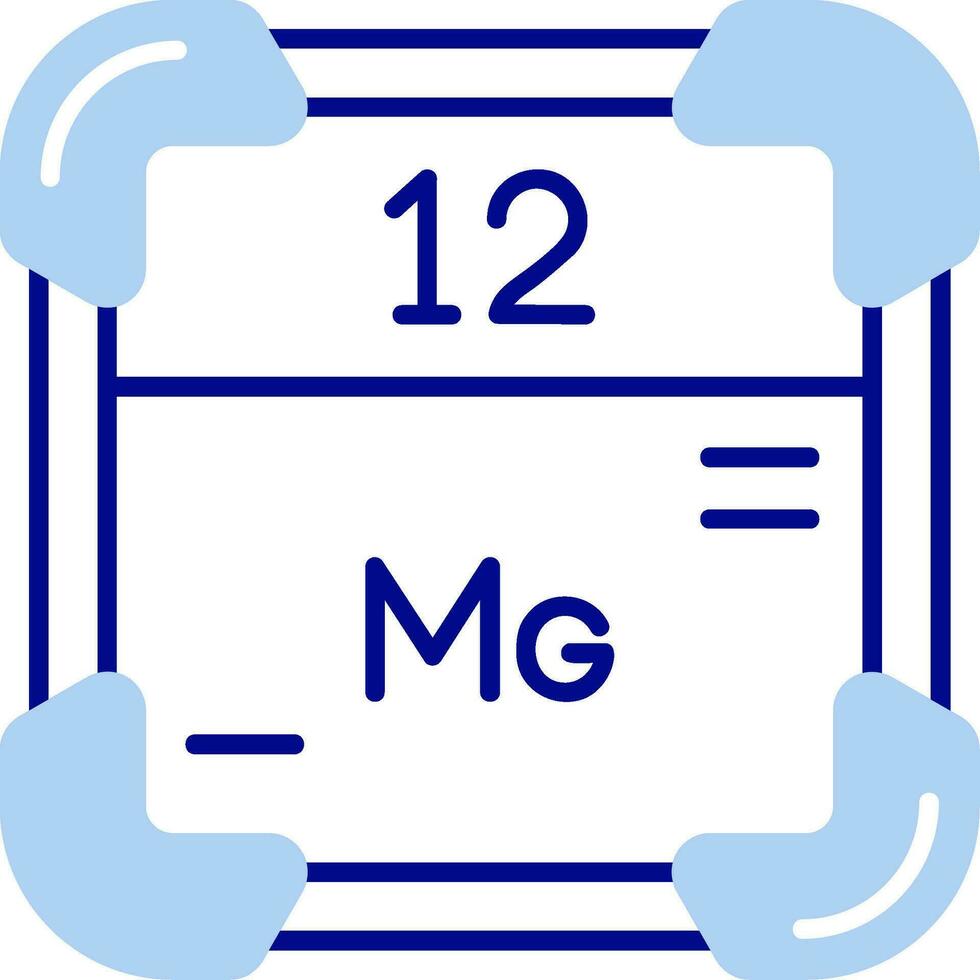 magnesium linje fylld ikon vektor