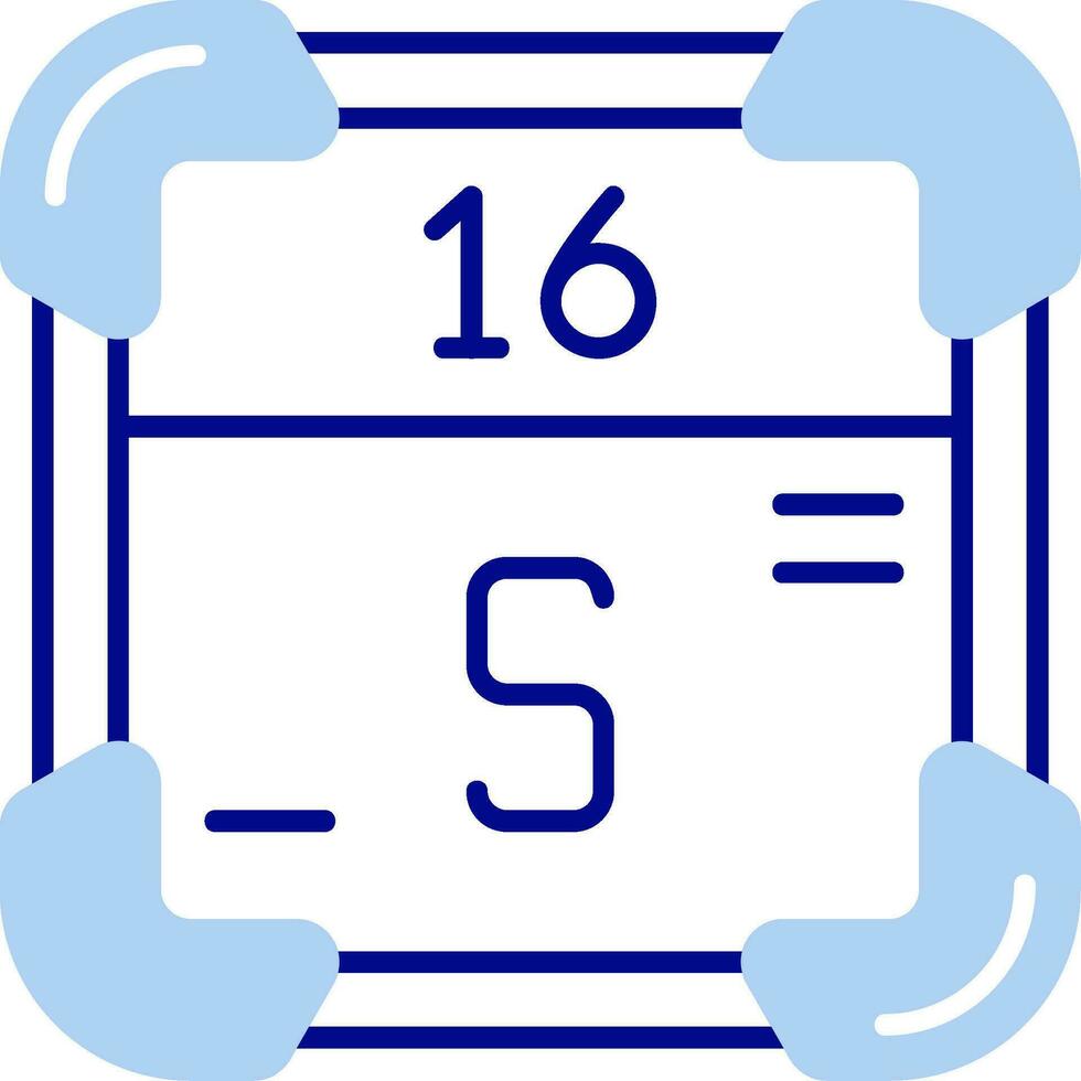 Schwefel Linie gefüllt Symbol vektor