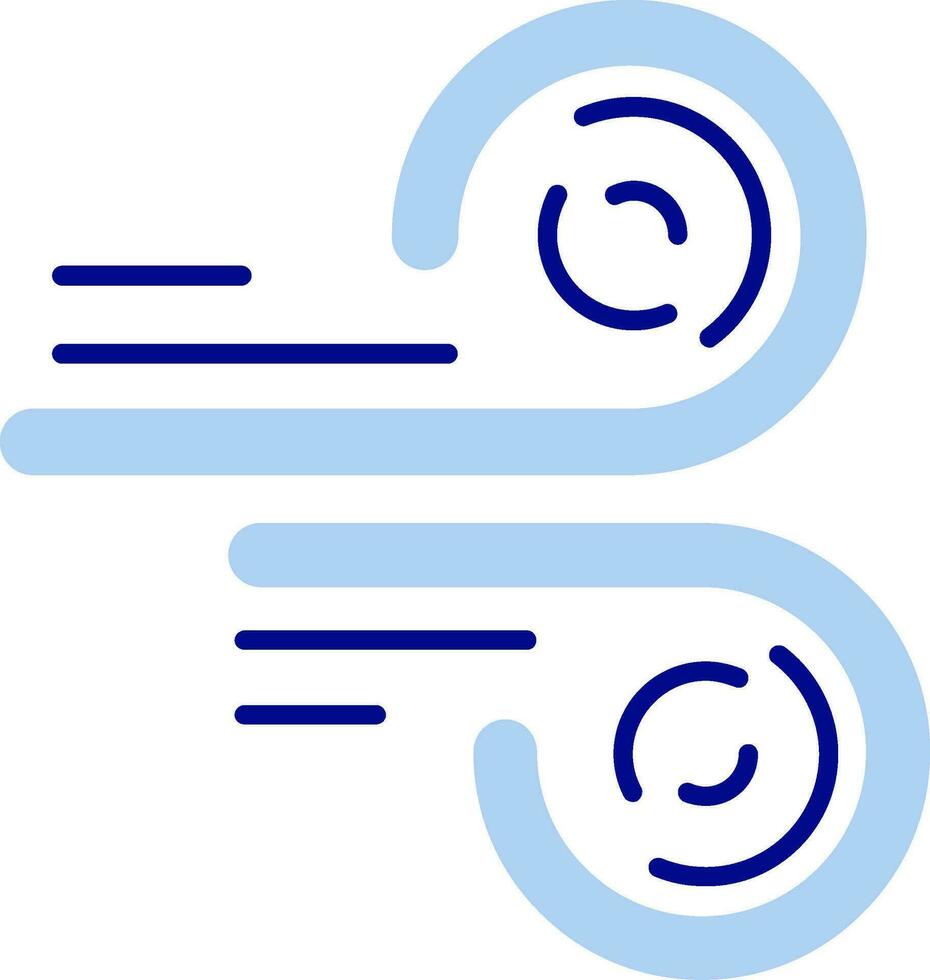 Wind Linie gefüllt Symbol vektor