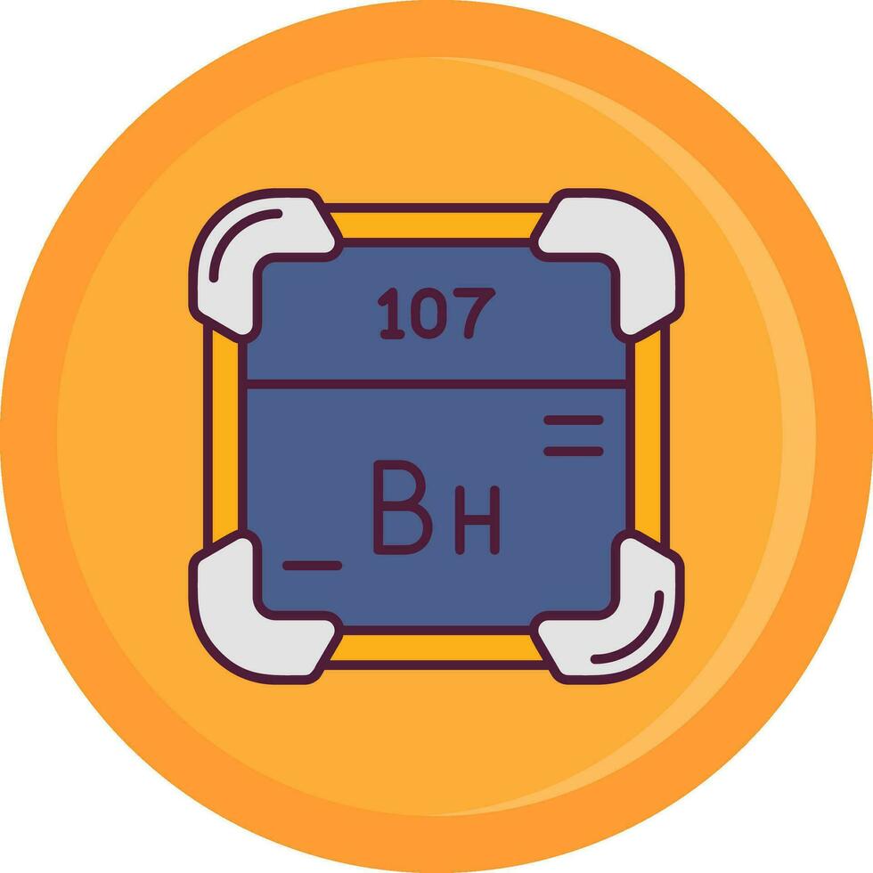 Bohrium Linie gefüllt Symbol vektor