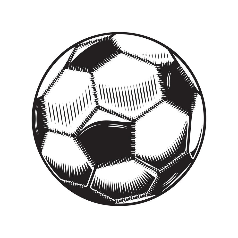 Fußball-Design auf weißem Hintergrund. Fußball-Linien-Kunstlogos oder -Symbole. Vektor-Illustration. vektor