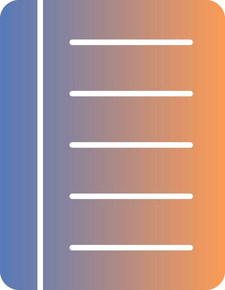 anteckningsbok gradient ikon vektor