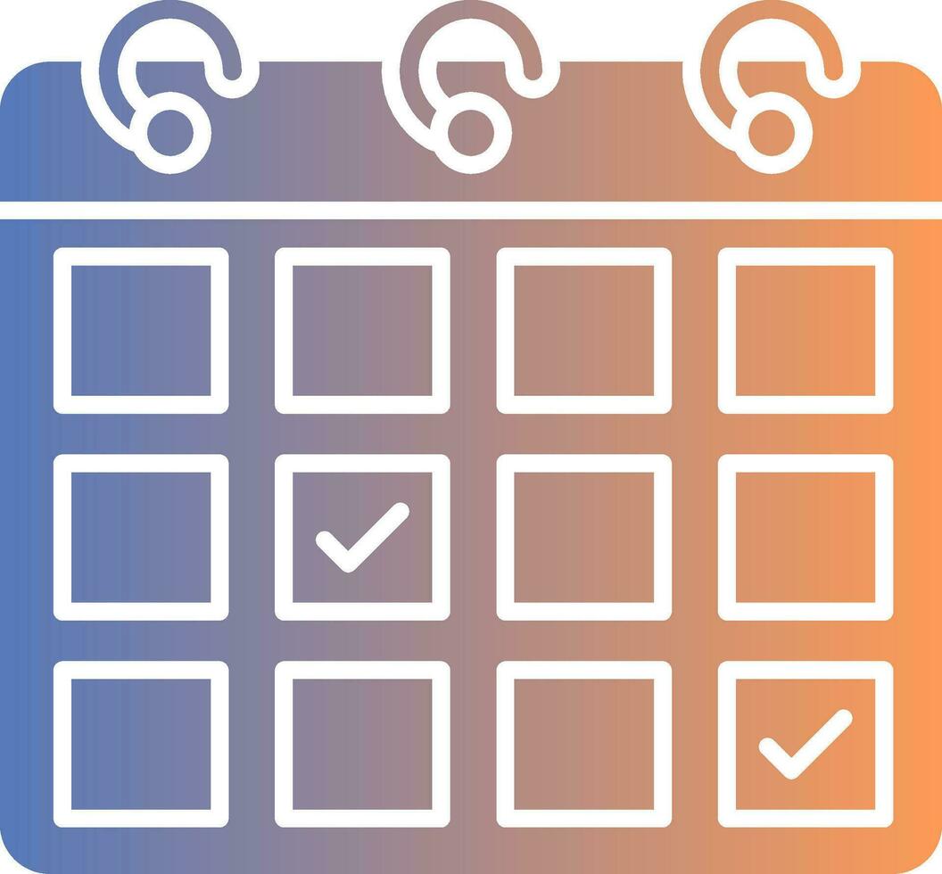 geplanter Termin Anfrage Gradient Symbol vektor