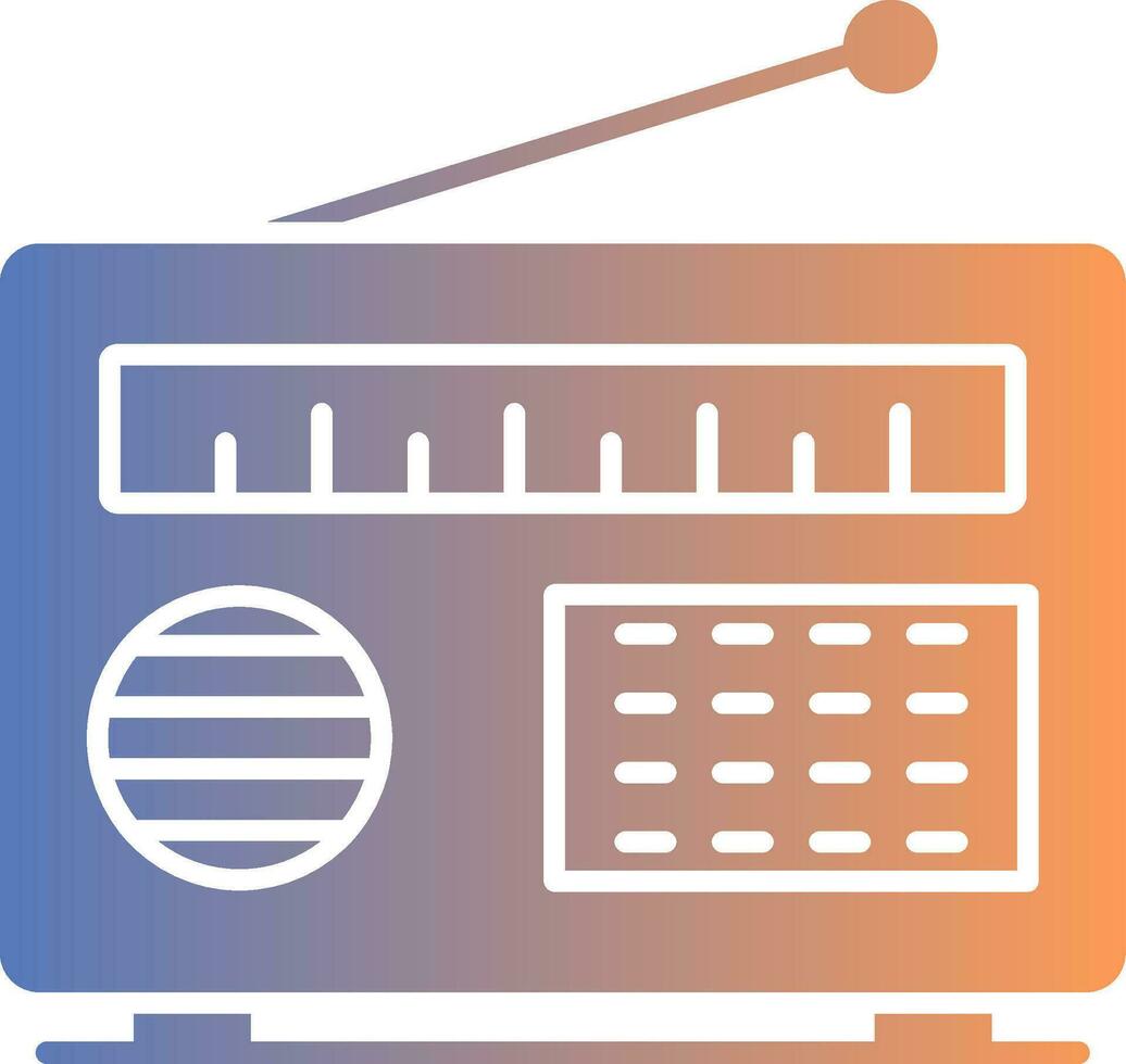 radio gradient ikon vektor