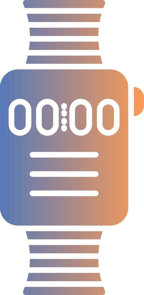 Farbverlaufssymbol für intelligente Uhr vektor