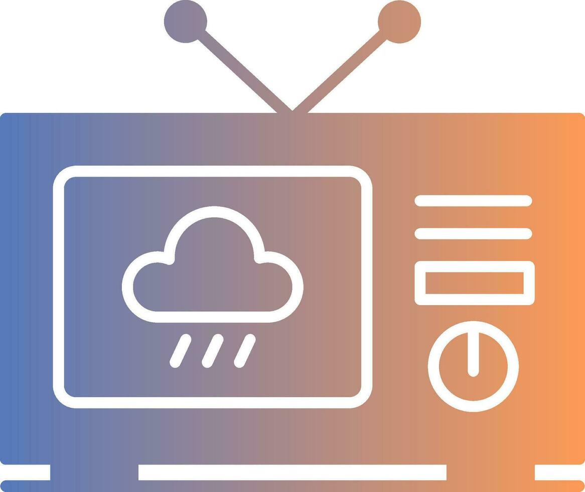 Wetter Nachrichten Gradient Symbol vektor