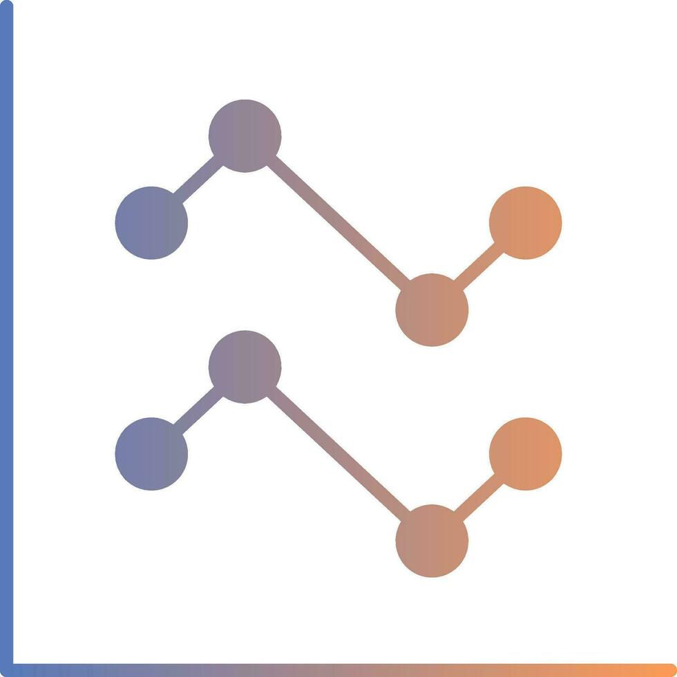 linje Diagram lutning ikon vektor