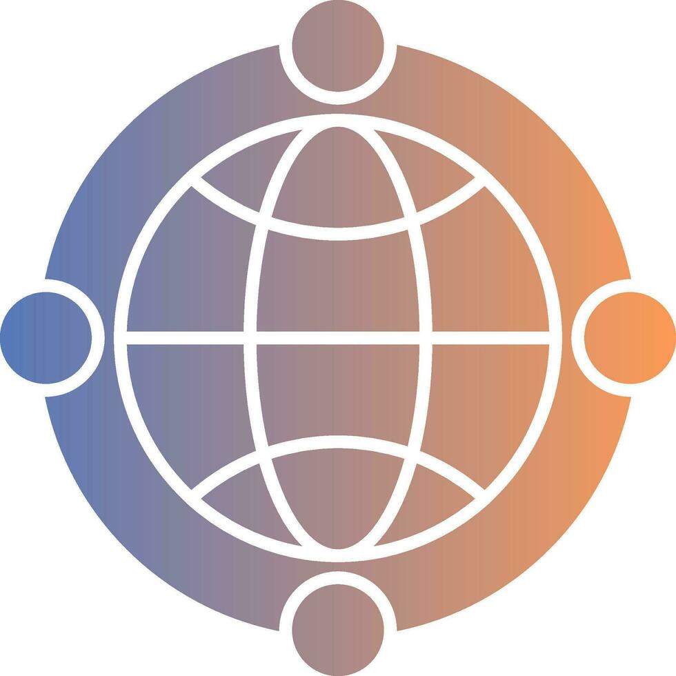 Globus-Gradienten-Symbol vektor