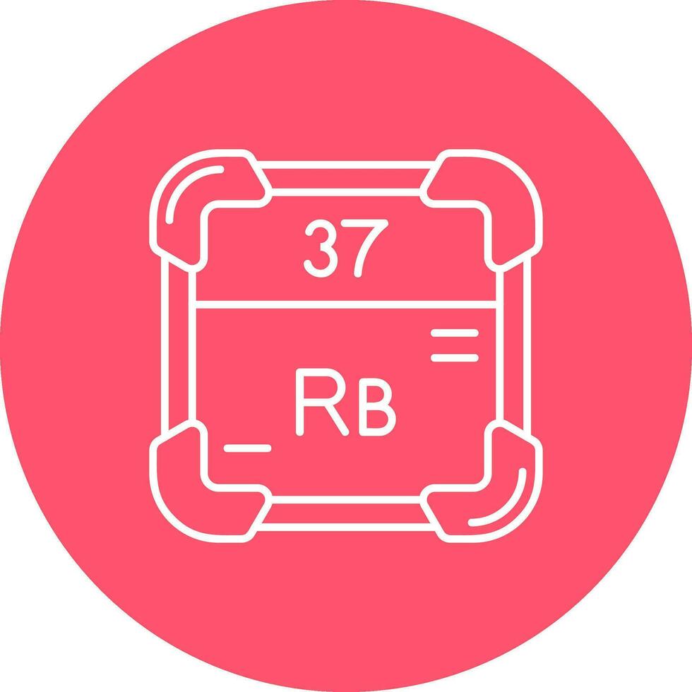 rubidium linje Färg cirkel ikon vektor