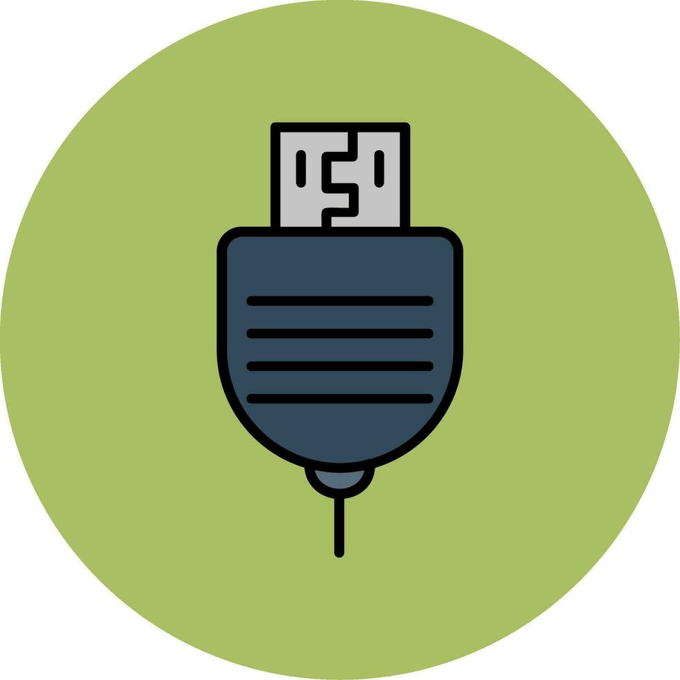 Vektorsymbol für USB-Kabel vektor