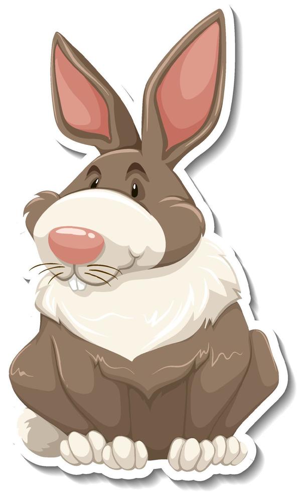 Kaninchen-Cartoon-Figur auf weißem Hintergrund vektor