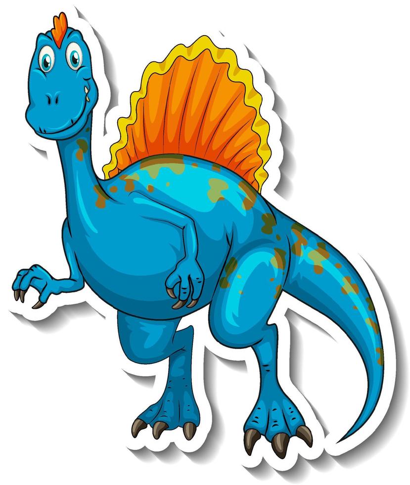 Spinosaurus Dinosaurier Cartoon Charakter Sticker vektor