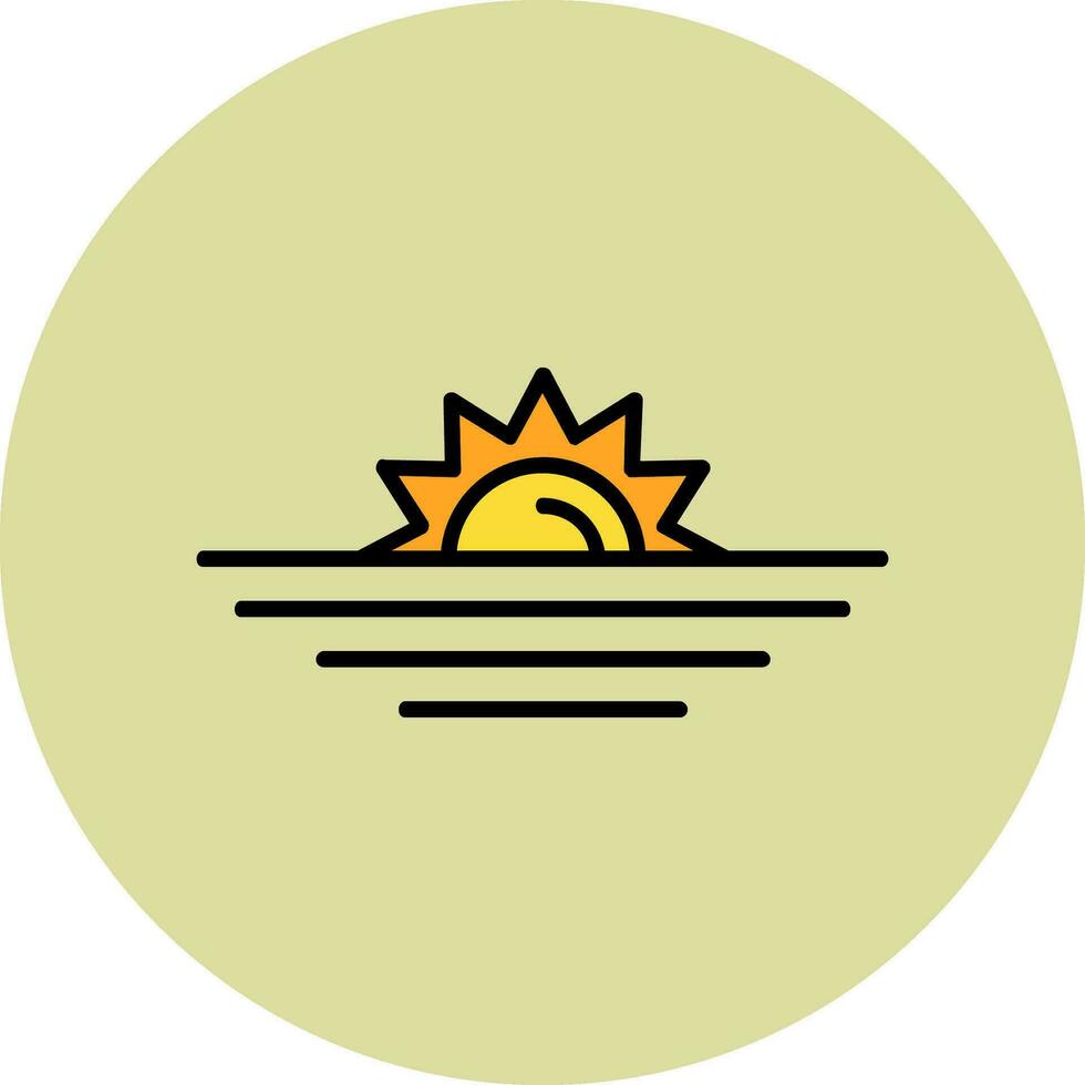 Sonnenuntergang-Vektor-Symbol vektor