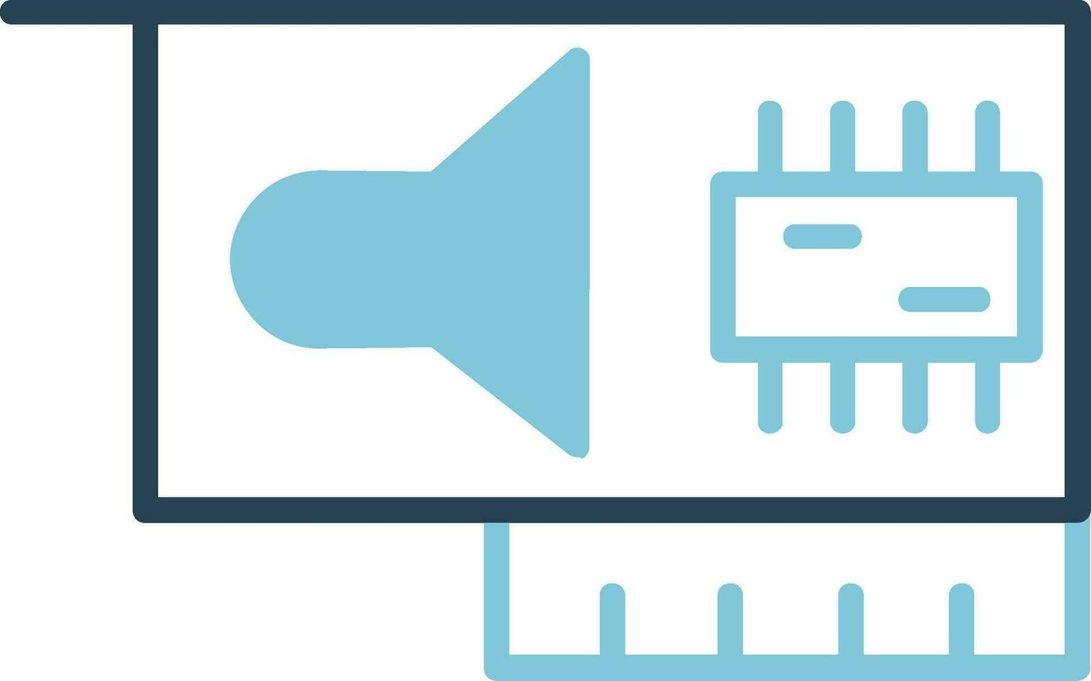 Vektorsymbol für Soundkarte vektor