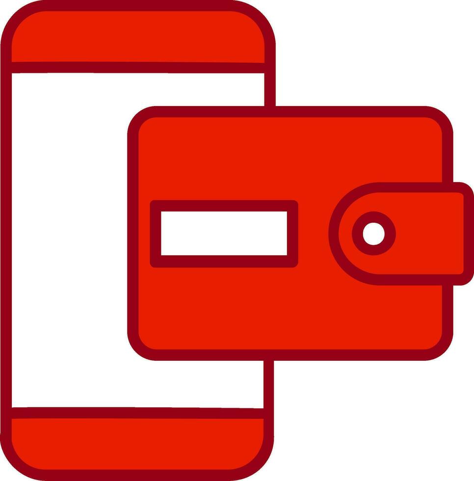online Brieftasche Vektor Symbol