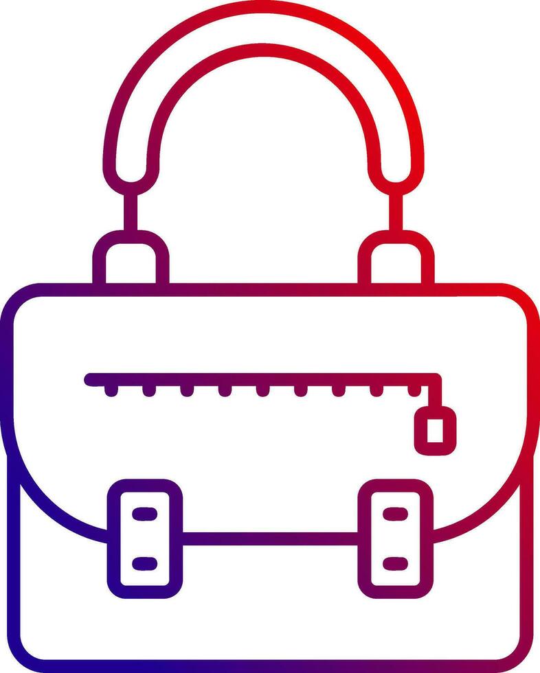 Symbol für den Gradienten der Handtaschenlinie vektor