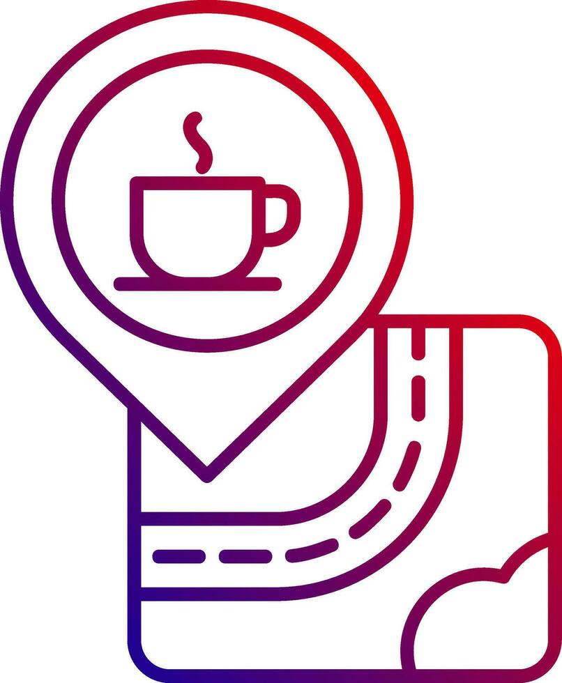 Symbol für den Gradienten der Café-Linie vektor