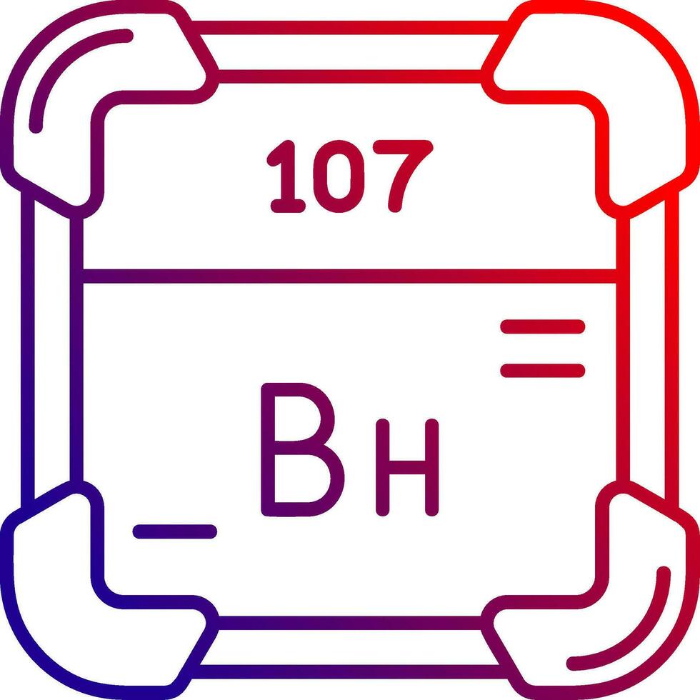 bohrium linje lutning ikon vektor