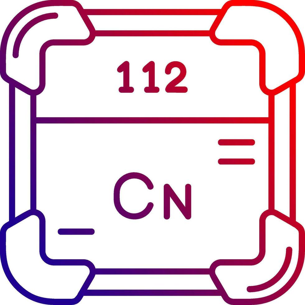 copernicium linje lutning ikon vektor