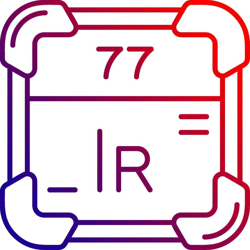 Iridium Linie Gradient Symbol vektor