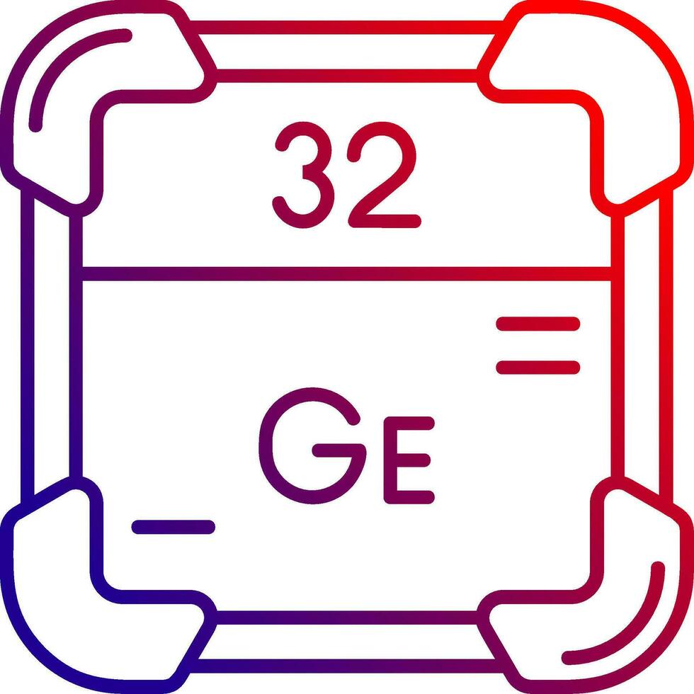 Germanium Linie Gradient Symbol vektor