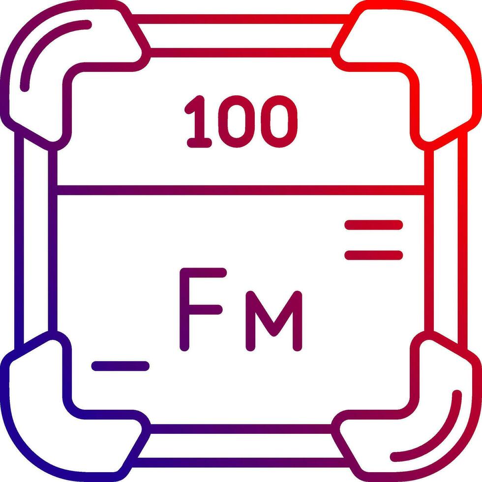 Fermium Linie Gradient Symbol vektor